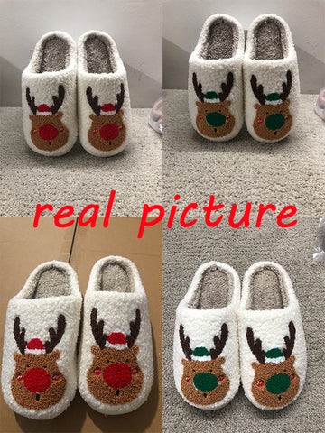 Christmas Shoes Winter Home Slippers Elk Soft Cozy Bedroom Slipper Slip On House Shoes Christmas Shoes Winter Home Slippers Elk Soft Cozy Bedroom Slipper Slip On House Shoes