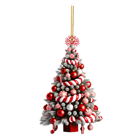 Christmas Tree Pendant Holiday Decoration Acrylic Flat Decorations Christmas Tree Pendant Holiday Decoration Acrylic Flat Decorations