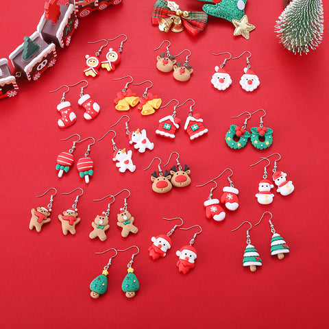 Cartoon Creative Christmas Earrings Fashion Cartoon Creative Christmas Earrings Fashion