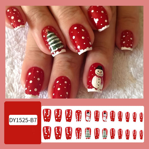 24pcs Christmas False Nails Hat Striped Snowflake Nail Art Stickers For Parties Dances Or Holiday Wear 24pcs Christmas False Nails Hat Striped Snowflake Nail Art Stickers For Parties Dances Or Holiday Wear