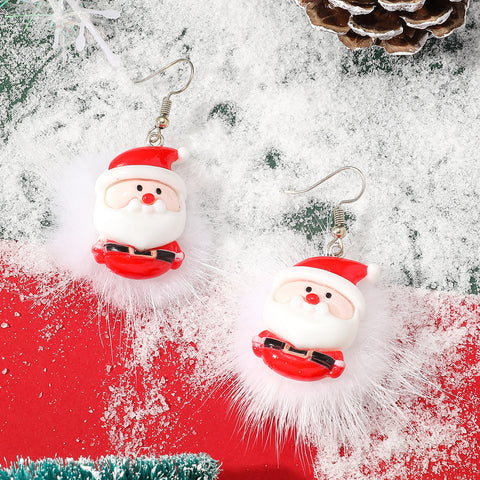 Winter Snowflake Hair Ball Earrings Ins Cute Christmas Elk Santa Claus Stock Element Earrings Women Jewelry Winter Snowflake Hair Ball Earrings Ins Cute Christmas Elk Santa Claus Stock Element Earrings Women Jewelry