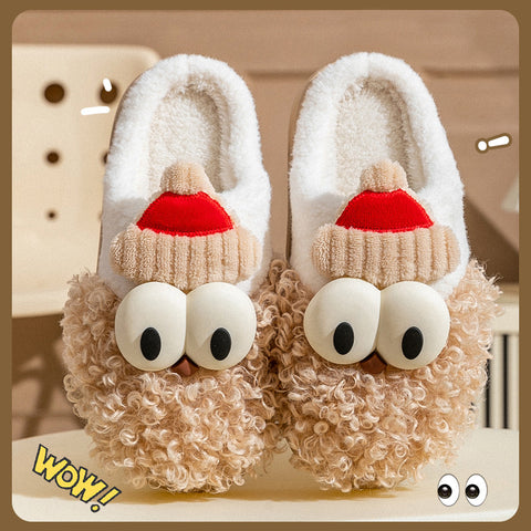 Cartoon Bearded Santa Claus Slippers Home Warm Non-slip Plush Cotton Shoes Christmas Couple Floor Bedroom Slipper Women Men Cartoon Bearded Santa Claus Slippers Home Warm Non-slip Plush Cotton Shoes Christmas Couple Floor Bedroom Slipper Women Men