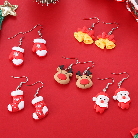 Cartoon Creative Christmas Earrings Fashion Cartoon Creative Christmas Earrings Fashion