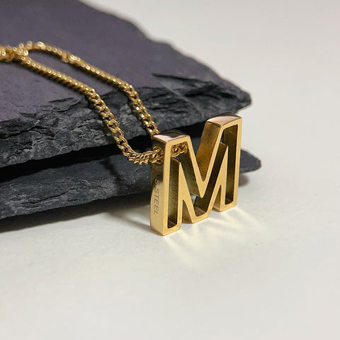 Fashion Titanium Steel Monogram Necklace Fashion Titanium Steel Monogram Necklace