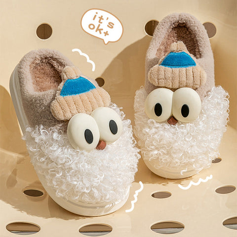Cartoon Bearded Santa Claus Slippers Home Warm Non-slip Plush Cotton Shoes Christmas Couple Floor Bedroom Slipper Women Men Cartoon Bearded Santa Claus Slippers Home Warm Non-slip Plush Cotton Shoes Christmas Couple Floor Bedroom Slipper Women Men