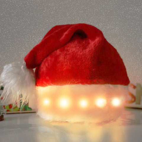 Christmas Hat LED Light Plush Children's Adult Christmas Decorations Christmas Supplies Luminous Santa Hat Home Decoracion Christmas Hat LED Light Plush Children's Adult Christmas Decorations Christmas Supplies Luminous Santa Hat Home Decoracion