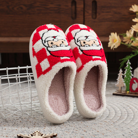 New Christmas Plaid Santa Claus Slippers Winter Indoor Non-slip Floor Bedroom Fuzzy House Shoes For Women Home Slipper New Christmas Plaid Santa Claus Slippers Winter Indoor Non-slip Floor Bedroom Fuzzy House Shoes For Women Home Slipper