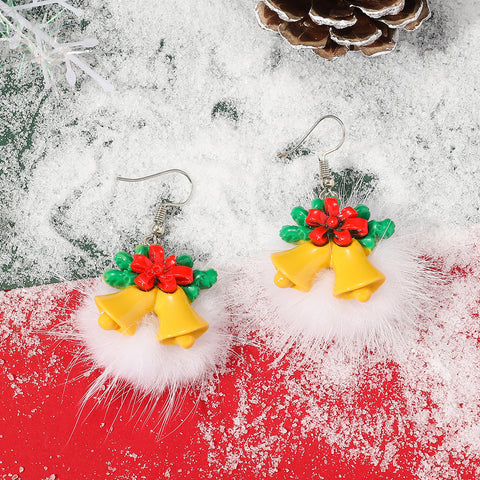 Winter Snowflake Hair Ball Earrings Ins Cute Christmas Elk Santa Claus Stock Element Earrings Women Jewelry Winter Snowflake Hair Ball Earrings Ins Cute Christmas Elk Santa Claus Stock Element Earrings Women Jewelry