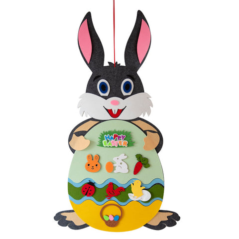 Easter Kids DIY Felt Bunny Pendants Toy with Detachable Alphabet Easter Ornament Kids Easter Gift for Home Door Wall Decoration Easter Kids DIY Felt Bunny Pendants Toy with Detachable Alphabet Easter Ornament Kids Easter Gift for Home Door Wall Decoration