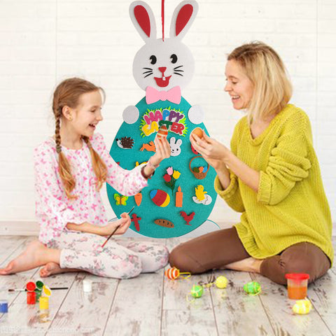 Easter Kids DIY Felt Bunny Pendants Toy with Detachable Alphabet Easter Ornament Kids Easter Gift for Home Door Wall Decoration Easter Kids DIY Felt Bunny Pendants Toy with Detachable Alphabet Easter Ornament Kids Easter Gift for Home Door Wall Decoration
