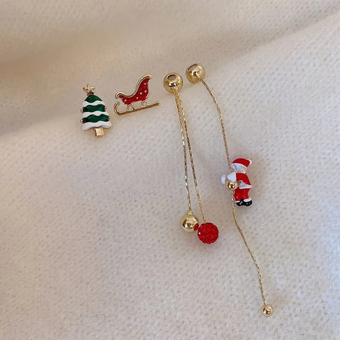 Ins Fashion Xmas Earrings Moving Santa Claus Long Tassel Earrings For Women Christmas Tree Snowflake Asymmetric Drop Earring Ins Fashion Xmas Earrings Moving Santa Claus Long Tassel Earrings For Women Christmas Tree Snowflake Asymmetric Drop Earring