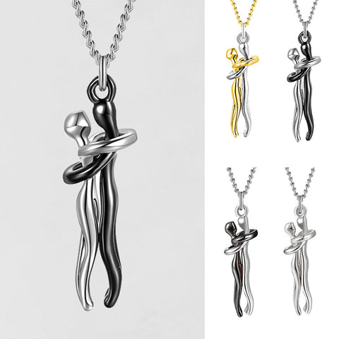 Love Hug Necklace Unisex Men Women Couple Jewelry Simple Temperament Clavicle Chain Valentines Day Lover Gift Love Hug Necklace Unisex Men Women Couple Jewelry Simple Temperament Clavicle Chain Valentines Day Lover Gift