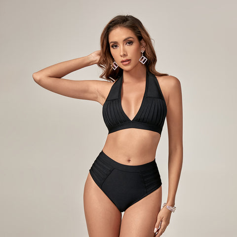 Chic Lines - Bandage Stripe Bikini Set for Trendsetting Beach Glamour Chic Lines - Bandage Stripe Bikini Set for Trendsetting Beach Glamour