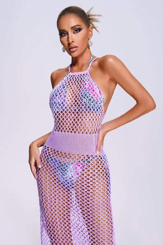 Sizzling Charm - Hot & Stylish Midi, Fashionable Halter Weave Ensemble Sizzling Charm - Hot & Stylish Midi, Fashionable Halter Weave Ensemble