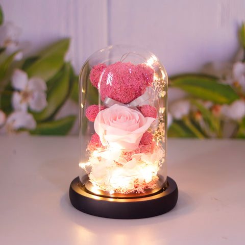 Little Bear Glass Cover Ornaments Christmas Valentine's Day Gift Home Decor Little Bear Glass Cover Ornaments Christmas Valentine's Day Gift Home Decor