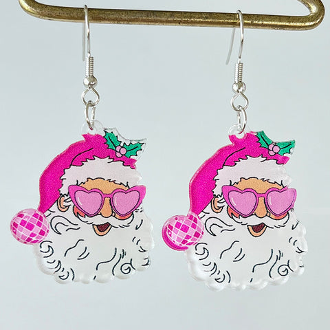 Acrylic Earrings Christmas Cute Cartoon Christmas Santa Claus Tree Football Lightning Earrings Jewelry Acrylic Earrings Christmas Cute Cartoon Christmas Santa Claus Tree Football Lightning Earrings Jewelry