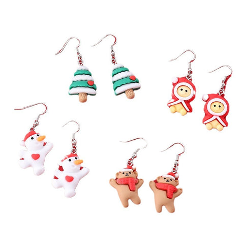 Cartoon Creative Christmas Earrings Fashion Cartoon Creative Christmas Earrings Fashion