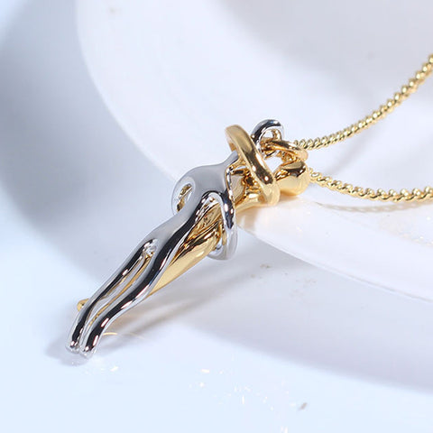 Love Hug Necklace Unisex Men Women Couple Jewelry Simple Temperament Clavicle Chain Valentines Day Lover Gift Love Hug Necklace Unisex Men Women Couple Jewelry Simple Temperament Clavicle Chain Valentines Day Lover Gift