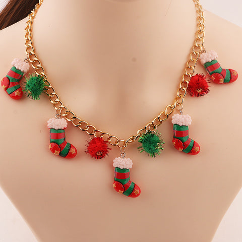 New Christmas Tree Bell Santa Claus Necklace Creative Personalized Pendant Clavicle Chain Women's Jewelry New Christmas Tree Bell Santa Claus Necklace Creative Personalized Pendant Clavicle Chain Women's Jewelry