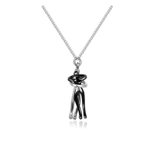 Love Hug Necklace Unisex Men Women Couple Jewelry Simple Temperament Clavicle Chain Valentines Day Lover Gift Love Hug Necklace Unisex Men Women Couple Jewelry Simple Temperament Clavicle Chain Valentines Day Lover Gift