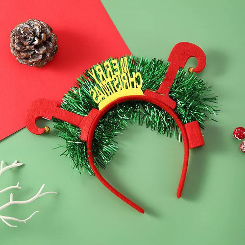 Christmas Hair Band Glowing Headband Xmas Tree Snowflake Hair Band Deer Horn Light Flashing Headwear Merry Christmas Gift Christmas Hair Band Glowing Headband Xmas Tree Snowflake Hair Band Deer Horn Light Flashing Headwear Merry Christmas Gift