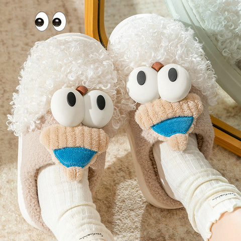 Cartoon Bearded Santa Claus Slippers Home Warm Non-slip Plush Cotton Shoes Christmas Couple Floor Bedroom Slipper Women Men Cartoon Bearded Santa Claus Slippers Home Warm Non-slip Plush Cotton Shoes Christmas Couple Floor Bedroom Slipper Women Men