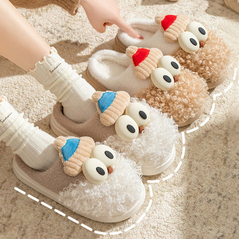 Cartoon Bearded Santa Claus Slippers Home Warm Non-slip Plush Cotton Shoes Christmas Couple Floor Bedroom Slipper Women Men Cartoon Bearded Santa Claus Slippers Home Warm Non-slip Plush Cotton Shoes Christmas Couple Floor Bedroom Slipper Women Men