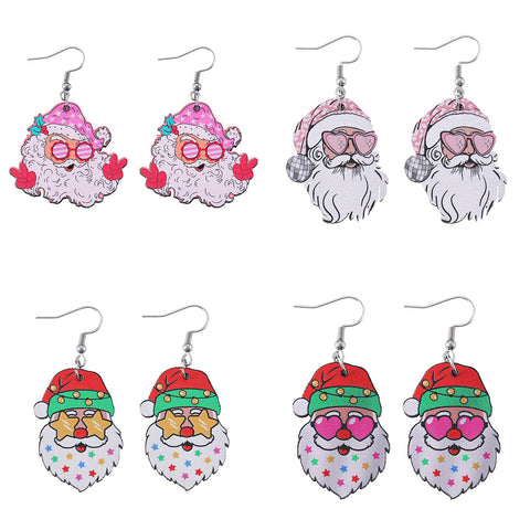 Funny Santa Claus Earrings Christmas Pendant Earrings Gift Funny Santa Claus Earrings Christmas Pendant Earrings Gift
