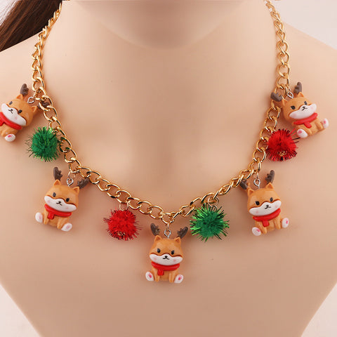 New Christmas Tree Bell Santa Claus Necklace Creative Personalized Pendant Clavicle Chain Women's Jewelry New Christmas Tree Bell Santa Claus Necklace Creative Personalized Pendant Clavicle Chain Women's Jewelry