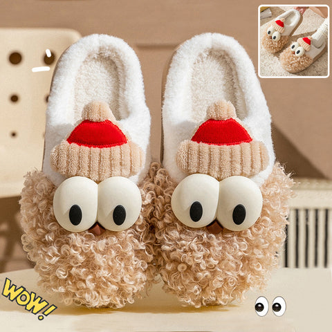 Cartoon Bearded Santa Claus Slippers Home Warm Non-slip Plush Cotton Shoes Christmas Couple Floor Bedroom Slipper Women Men Cartoon Bearded Santa Claus Slippers Home Warm Non-slip Plush Cotton Shoes Christmas Couple Floor Bedroom Slipper Women Men