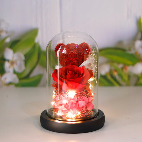 Little Bear Glass Cover Ornaments Christmas Valentine's Day Gift Home Decor Little Bear Glass Cover Ornaments Christmas Valentine's Day Gift Home Decor