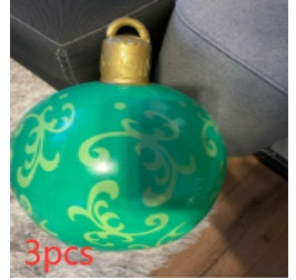 Christmas Ornament Ball Outdoor Pvc 60CM Inflatable Decorated Ball PVC Giant Big Large Balls Xmas Tree Decorations Toy Ball Christmas Ornament Ball Outdoor Pvc 60CM Inflatable Decorated Ball PVC Giant Big Large Balls Xmas Tree Decorations Toy Ball