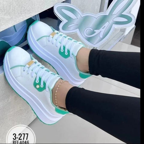 Women's Platform Shoes Lace-up White Shoes Women's Platform Shoes Lace-up White Shoes