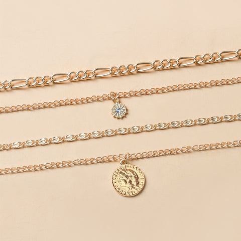 Chunky Gold Necklace Chunky Charm Necklace For Women Layered Gold Necklace For Women Silver Coin Necklace Jewelry Gifts For Women Chunky Gold Necklace Chunky Charm Necklace For Women Layered Gold Necklace For Women Silver Coin Necklace Jewelry Gifts For Women
