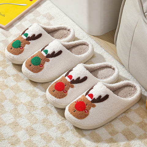 Christmas Shoes Winter Home Slippers Elk Soft Cozy Bedroom Slipper Slip On House Shoes Christmas Shoes Winter Home Slippers Elk Soft Cozy Bedroom Slipper Slip On House Shoes