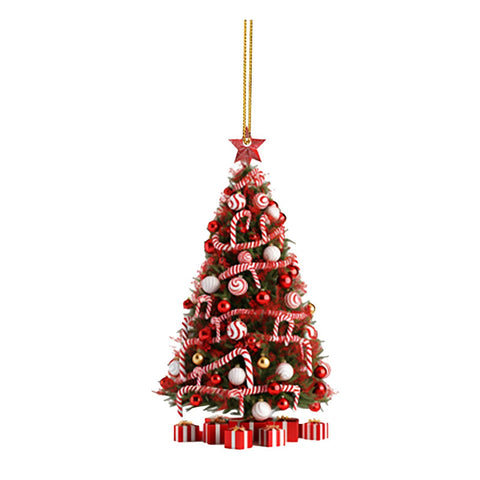 Christmas Tree Pendant Holiday Decoration Acrylic Flat Decorations Christmas Tree Pendant Holiday Decoration Acrylic Flat Decorations