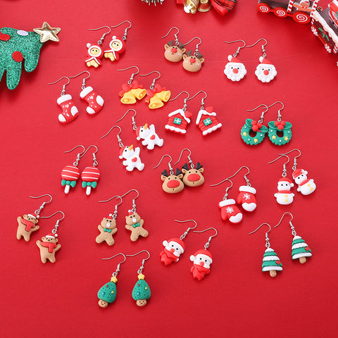 Cartoon Creative Christmas Earrings Fashion Cartoon Creative Christmas Earrings Fashion