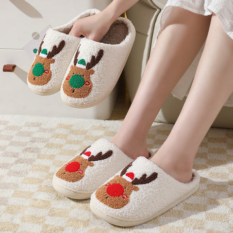 Christmas Shoes Winter Home Slippers Elk Soft Cozy Bedroom Slipper Slip On House Shoes Christmas Shoes Winter Home Slippers Elk Soft Cozy Bedroom Slipper Slip On House Shoes