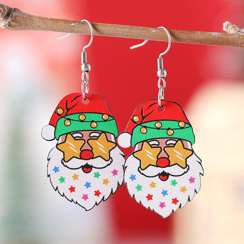Funny Santa Claus Earrings Christmas Pendant Earrings Gift Funny Santa Claus Earrings Christmas Pendant Earrings Gift