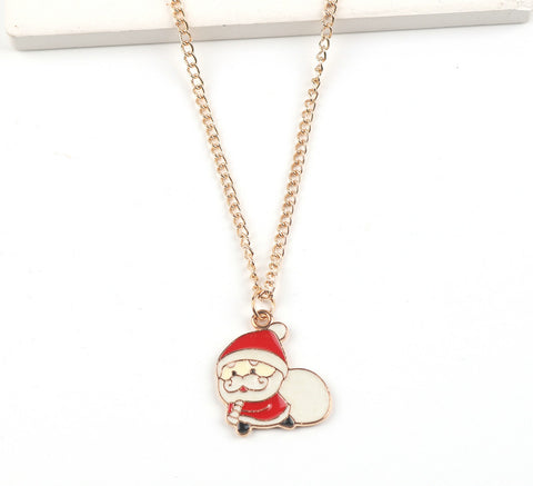 Christmas Necklace Cute Cartoon Santa Claus Snowman Elk Pendant Necklace Xmas New Year Festival Ear Jewelry Gifts Christmas Necklace Cute Cartoon Santa Claus Snowman Elk Pendant Necklace Xmas New Year Festival Ear Jewelry Gifts