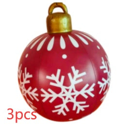 Christmas Ornament Ball Outdoor Pvc 60CM Inflatable Decorated Ball PVC Giant Big Large Balls Xmas Tree Decorations Toy Ball Christmas Ornament Ball Outdoor Pvc 60CM Inflatable Decorated Ball PVC Giant Big Large Balls Xmas Tree Decorations Toy Ball