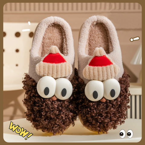 Cartoon Bearded Santa Claus Slippers Home Warm Non-slip Plush Cotton Shoes Christmas Couple Floor Bedroom Slipper Women Men Cartoon Bearded Santa Claus Slippers Home Warm Non-slip Plush Cotton Shoes Christmas Couple Floor Bedroom Slipper Women Men