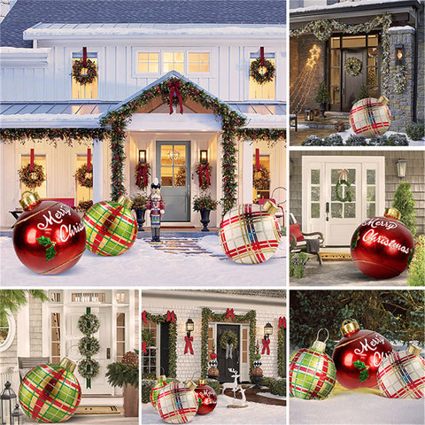 Christmas Ornament Ball Outdoor Pvc 60CM Inflatable Decorated Ball PVC Giant Big Large Balls Xmas Tree Decorations Toy Ball Christmas Ornament Ball Outdoor Pvc 60CM Inflatable Decorated Ball PVC Giant Big Large Balls Xmas Tree Decorations Toy Ball