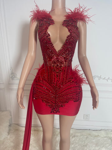 Chic Pink Elegance - Rhinestone-Adorned Homecoming Dress with Velvet, Birthday Glamour Chic Pink Elegance - Rhinestone-Adorned Homecoming Dress with Velvet, Birthday Glamour