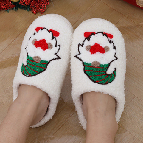 Cute Cartoon Santa Claus Home Slippers Couple Indoor Floor Bedroom Slipper Christmas Warm Shoes Women Men Cute Cartoon Santa Claus Home Slippers Couple Indoor Floor Bedroom Slipper Christmas Warm Shoes Women Men