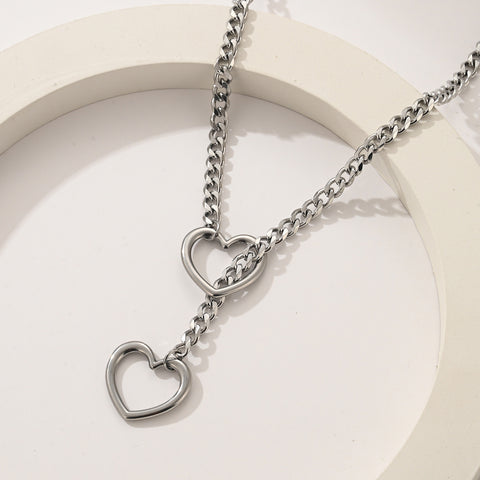 Cuban Adjustable Heart Shaped Necklace Cuban Adjustable Heart Shaped Necklace