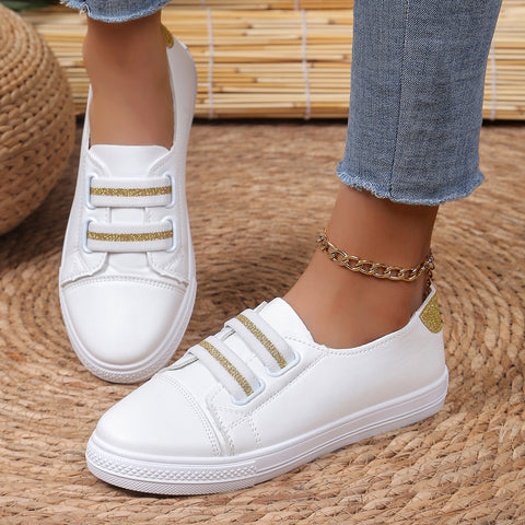White Shoes Casual Versatile Slip-on Lazy Low-cut Flat White Shoes Casual Versatile Slip-on Lazy Low-cut Flat