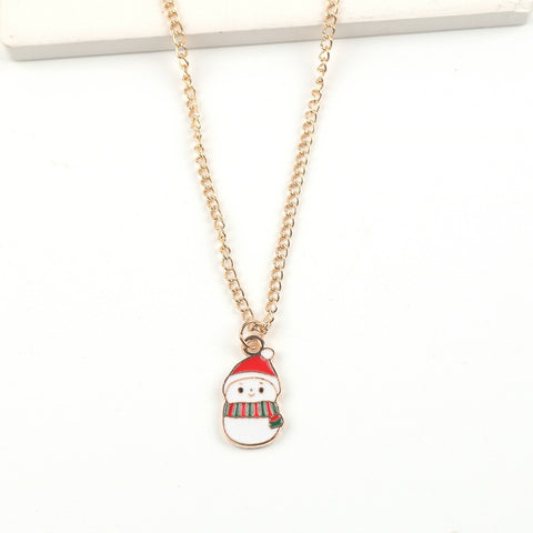 Christmas Necklace Cute Cartoon Santa Claus Snowman Elk Pendant Necklace Xmas New Year Festival Ear Jewelry Gifts Christmas Necklace Cute Cartoon Santa Claus Snowman Elk Pendant Necklace Xmas New Year Festival Ear Jewelry Gifts