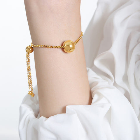 Pull-out 18K Gold Stainless Steel Necklace For Women Pull-out 18K Gold Stainless Steel Necklace For Women