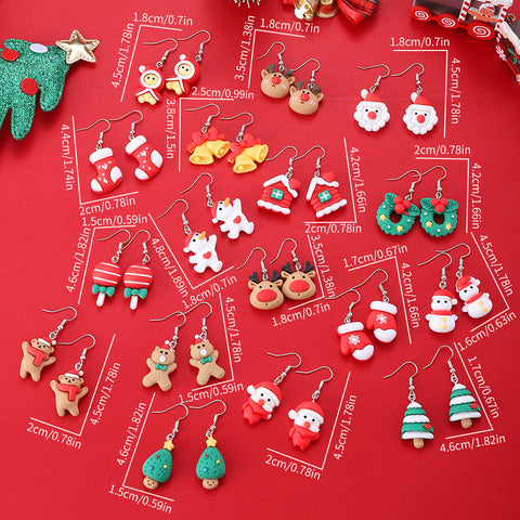 Cartoon Creative Christmas Earrings Fashion Cartoon Creative Christmas Earrings Fashion
